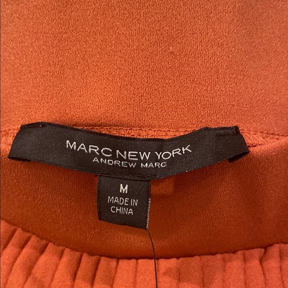Marc New York Orange Midi Pencil Skirt with Slit - Picture 3 of 8